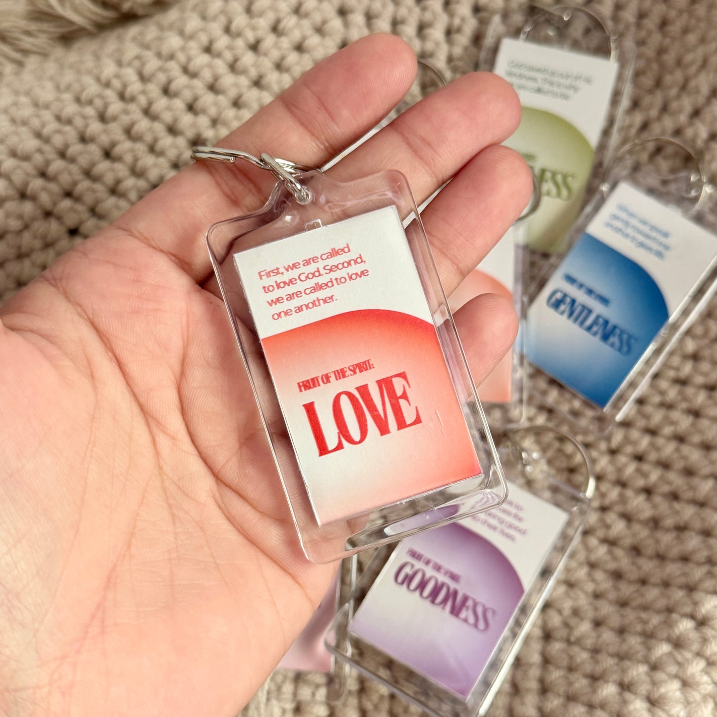 Fruit of the Spirit Acrylic Keychain (Minimalist Design)