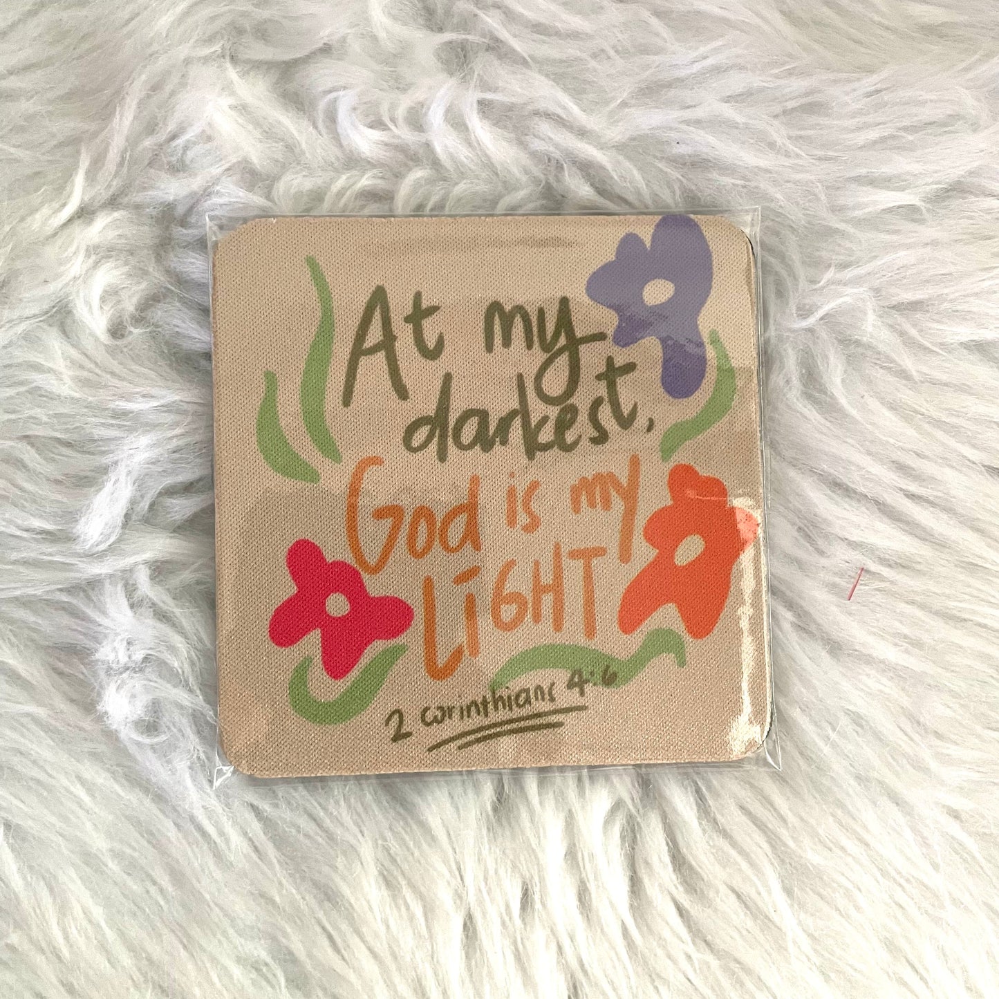 Bible Verse Rubber Drink Coasters