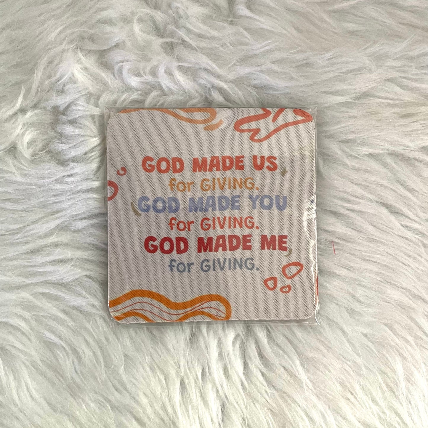 Bible Verse Rubber Drink Coasters