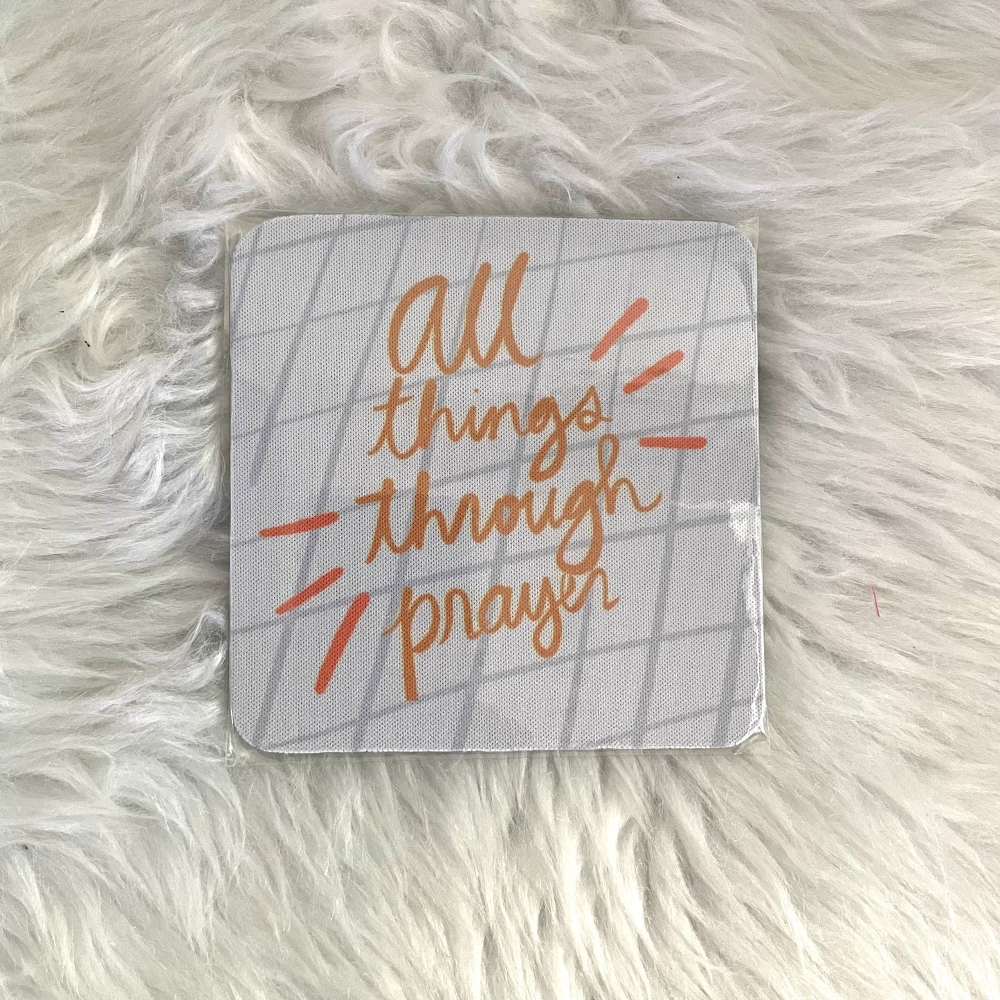 Bible Verse Rubber Drink Coasters