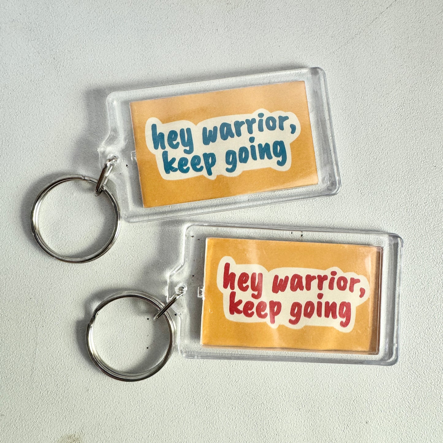 Hey Warrior, Keep Going Acrylic Keychain