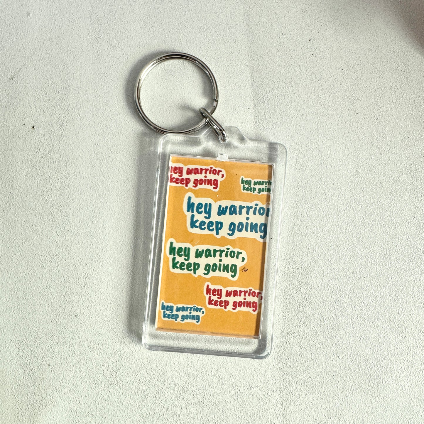 Hey Warrior, Keep Going Acrylic Keychain