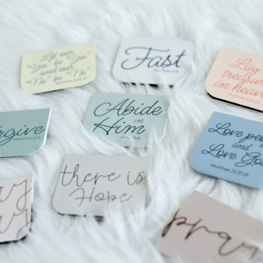 Magnetic Bookmarks : Minimalist Motivational/Bible Verse